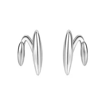 Двухслойные серьги из рисовых зерен Мини-прокол ушей Подарок для лучшего друга