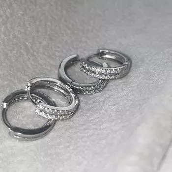 Двухслойные серьги из стерлингового серебра 999 пробы с цирконами, роскошный дизайн класса люкс, изысканная летняя застежка-пряжка A pair of 999 silver