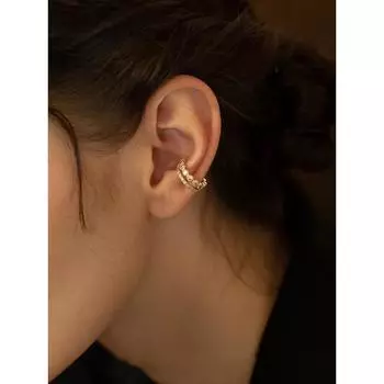 Двухслойные серьги-клипсы из стерлингового серебра S925, изысканные, легкие, роскошные, темпераментные, высококачественные серьги-клипсы для женщин, серьги без пирсинга 925