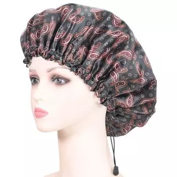 Двухслойные шапочки для душа, регулируемые ночные шапочки, купальные шапочки для женщин Style B