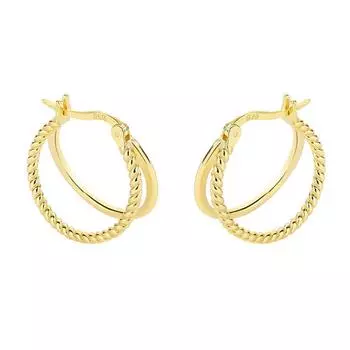 Двухслойные витые серьги-кольца из стерлингового серебра 925 пробы, женские, простые, модные, темпераментные, трендовые, ювелирные изделия ручной работы, подарок для пары