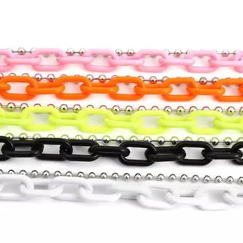 Двухслойный акриловый пояс в стиле панк-хип-хоп с цепочкой на талии, многослойные брюки, джинсовые украшения зелёный