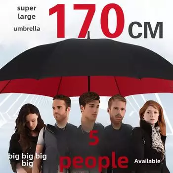 Двухслойный большой зонт для гольфа с длинной ручкой — ветрозащитный, идеально подходит для ливней, с возможностью нанесения логотипа 120 cm