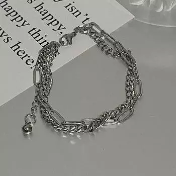 Двухслойный браслет из циркония Niche Design Black Gem Wrap Lovers Girl Браслет в подарок