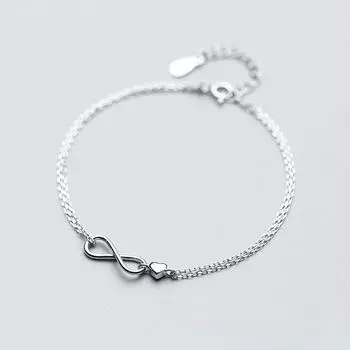 Двухслойный браслет из стерлингового серебра 925 пробы с крестом и звеньевая цепочка для женщин, ювелирные изделия для свадебной вечеринки, Sl301