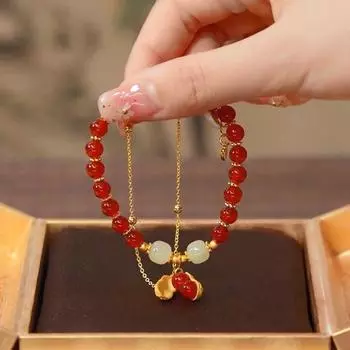 Двухслойный браслет с арахисом, имитация нефритового браслета Хэтянь