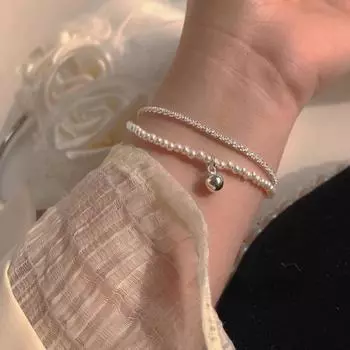 Двухслойный браслет в холодном и равнодушном стиле, женское сломанное серебро, несколько таэлей, полных звезд, барокко Adjustable size