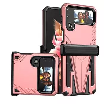 Двухслойный чехол с защитой от падения для Samsung Galaxy Z Flip4 5g Flip 4, противоударный складной чехол for Galaxy Z Flip 4 зелёный