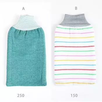 Двухслойный чистящий инструмент с крупным песком для удаления сильной грязи и грязи, перчатки для протирки спины, бытовые перчатки для душа синий