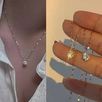 Двухслойный чокер-цепочка на ключицу с жемчугом - Элегантный нишевый дизайн для женщин