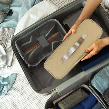 Двухслойный дорожный чехол, переносная сумка для хранения, сумка-органайзер для фена Revlon One-Step, щетка/средство для придания объема белый