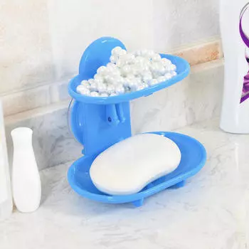 Двухслойный лоток для мыла, съемный для ванной комнаты, самоосушающийся, настенный держатель для мыла