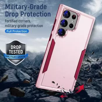 Двухслойный матовый чехол с защитой от падений для Samsung Galaxy S23 Ultra S 23 Plus, аксессуары для мобильных телефонов с защитой от царапин для Samsung S23 Ultra for Galaxy S23 Plus зелёный