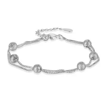 Двухслойный матовый круглый браслет из бусин для женщин, корейская версия, корейский сладкий стиль, модные ювелирные изделия