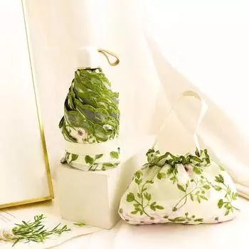 Двухслойный мини-пятикратный зонт с вышивкой цветами, черный клей, защита от солнца, защита от ультрафиолета, дождь, солнечный зонт от солнца двойного назначения