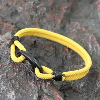 Двухслойный мужской браслет Milanese Rope с пряжкой-лобстером, мужской спортивный браслет для активного отдыха, повседневные аксессуары, подарок на запястье для него чёрный