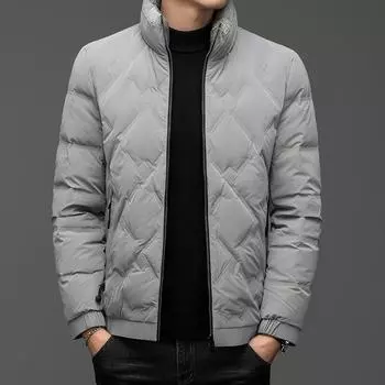 Двухслойный мужской пуховик, зимняя утолщенная модная повседневная куртка, трендовое качество, мужской топ-стойка с воротником-стойкой, изоляцией M