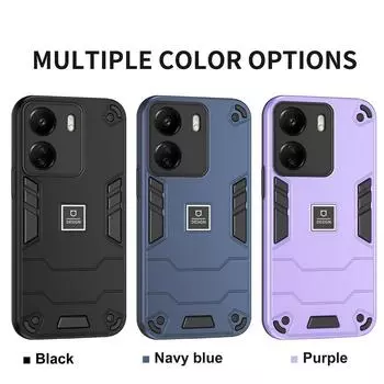 Двухслойный противоударный защитный чехол для Xiaomi Redmi 13C 12 12C 10C 10 A2 A1 Redmi Note 12 Pro 11 10, защитный чехол для камеры For Redmi 13C чёрный