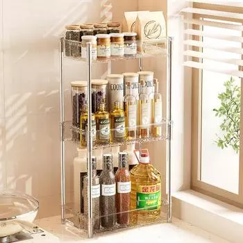 Двухслойный ящик для хранения косметики, многофункциональный, выдвижной, большой емкости, стеллаж для хранения, аксессуары для кухни, дропшиппинг