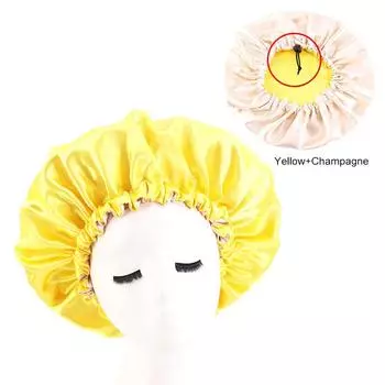 Двухслойный регулируемый атласный ночной колпак на пуговицах, домашняя шляпа, многоцветный модный ночной колпак хаки