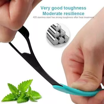 Двухслойный скребок для языка, силиконовая щетка для чистки языка, пищевой однокомпонентный уход за полостью рта, сохраняющий свежее дыхание и здоровье полости рта чёрный