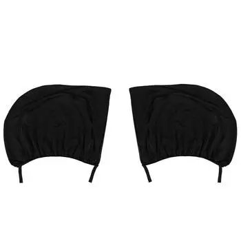 Двухслойный солнцезащитный экран для заднего бокового окна автомобиля с молнией, чехол для защиты от УФ-лучей