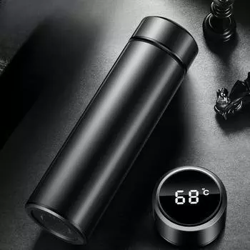 Двухслойный светодиод из нержавеющей стали 304 отображает температуру. 500ml