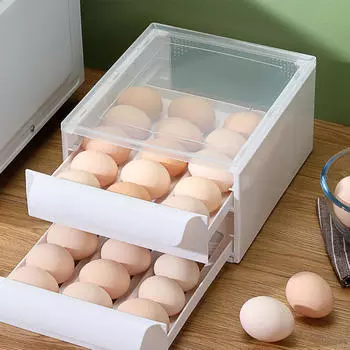 Двухслойный тип стеллаж для хранения яиц, контейнер с ящиком, 30, держатель лотка для сетки