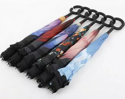 Двухслойный зонт для заднего хода Третье поколение автомобильных зонтов типа C с вертикальным креплением Двухслойная зонтичная система