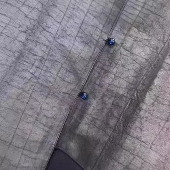 Двухстороннее полупальто женское ранняя весна новый воротник стойка рубашка с длинными рукавами универсальный топ M чёрный