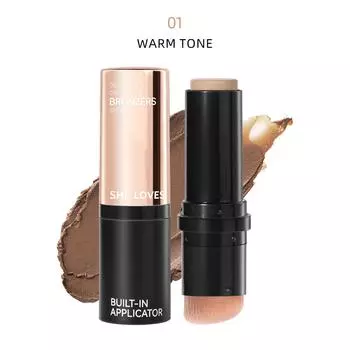 Двухсторонний карандаш для теней Shadow Fit Stick для контурирования щек, многофункциональный макияж, хайлайтер, древняя медная палочка 01 WARM TONE