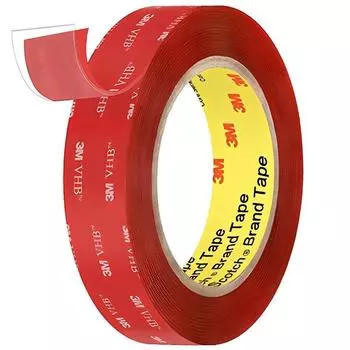 Двухсторонний скотч 3M акриловый вспененный прозрачный 20 мм x 5 м, 1 шт., корейский автомобильный аксессуар