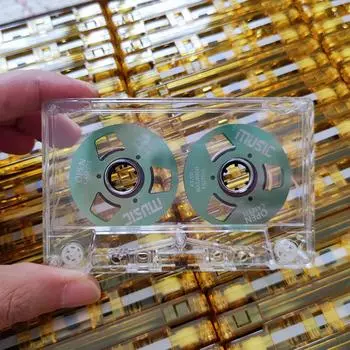 Двухсторонняя металлическая кассета с маленьким отверстием, ретро-пустая аудиокассета, катушечные кассеты ручной работы