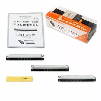 Двухтональная губная гармошка Tombow 3121HRB, черная