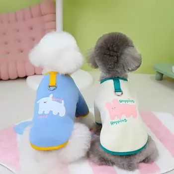 Двуногий мультяшный свитер 2024 года для домашних животных: Одежда для кошек и собак на весну, осень, зиму XL зелёный