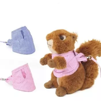 Двуногий нагрудный ремень для маленьких домашних животных, уличная тяговая веревка, поводок, одежда для шиншиллы, голландская морская свинка, дышащий хлопковый корсет L