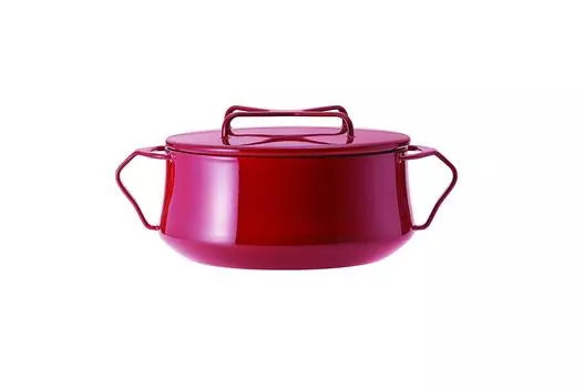 Двуручная кастрюля DANSK Koben Style, 18 см, 2,2 л, IH, совместимая с Chili Red, эмаль, совместимая с духовкой 834300 красный