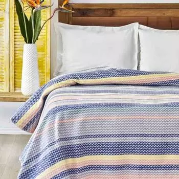 Двуспальное одеяло Karaca Home Twila Indigo Multi