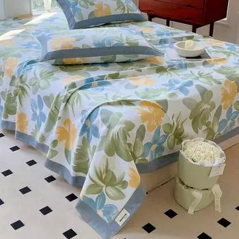 Двуспальные простыни утолщаются, домашнее постельное белье, топпер, наматрасники, покрывало для плоской простыни, натуральный чехол на кровать 160x230cm 1pc