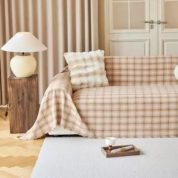 Двустороннее одеяло для дивана в скандинавском стиле, сетчатое полотенце для дивана, популярная ткань для домашнего декора 180x130