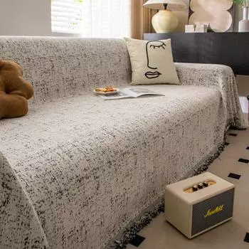 Двустороннее полотенце для дивана Эластичный защитный чехол для дивана Всесезонный универсальный противоскользящий пылезащитный чехол для стула Шенилловый диван 180-130