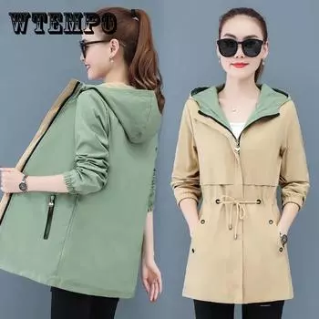 Двустороннее весенне-осеннее пальто средней длины, женская свободная куртка большого размера, универсальный плащ XXXXL