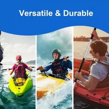 Двустороннее весло для лодки, 4-секционная ручка из алюминиевого сплава, регулируемая каякинг, каноэ, гребля, речные трубы, рафтинг, весло жёлтый