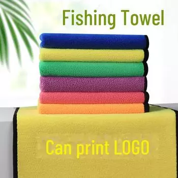 Двустороннее влаговпитывающее полотенце для рыбалки и мытья автомобиля с логотипом 25x25 (400g/)