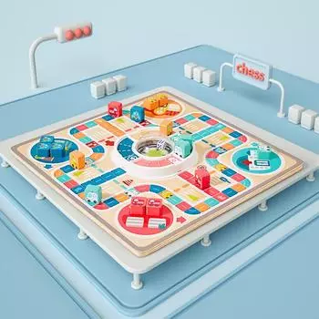 Двусторонние детские современные многофункциональные летающие шахматы Ludo Intelligence, детские развивающие настольные игры для вечеринок, интерактивная игрушка