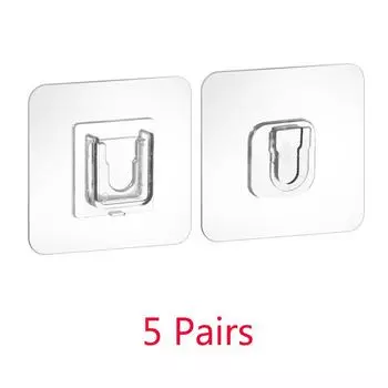 Двусторонние клейкие настенные крючки, вешалка, прочные прозрачные крючки, присоска, настенный держатель для хранения для кухни, ванной комнаты