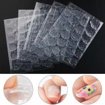 Двусторонние наклейки для ногтей, водостойкие клейкие ленты, накладные накладные ногти, желейные наклейки, аксессуары для маникюра TR2065 5sheets/PACK белый