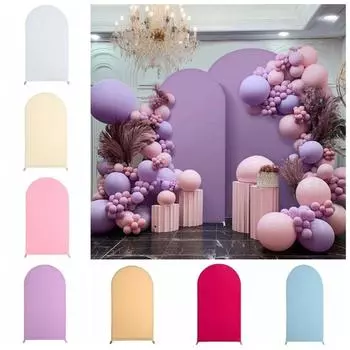 Двусторонний арочный фон для подставки Чехол для банкета в форме арки, однотонный цвет 50x120cm темно-синий