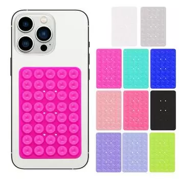 Двусторонний чехол для телефона с креплением на присоске, силиконовый чехол для телефона на присоске, клейкий держатель для селфи, держатель для телефона, видео, громкая связь, прочный розовый