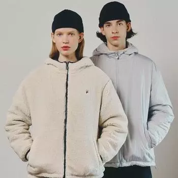 Двусторонний флис с капюшоном Fila Fe2jke6102x Bei BEIGE/110